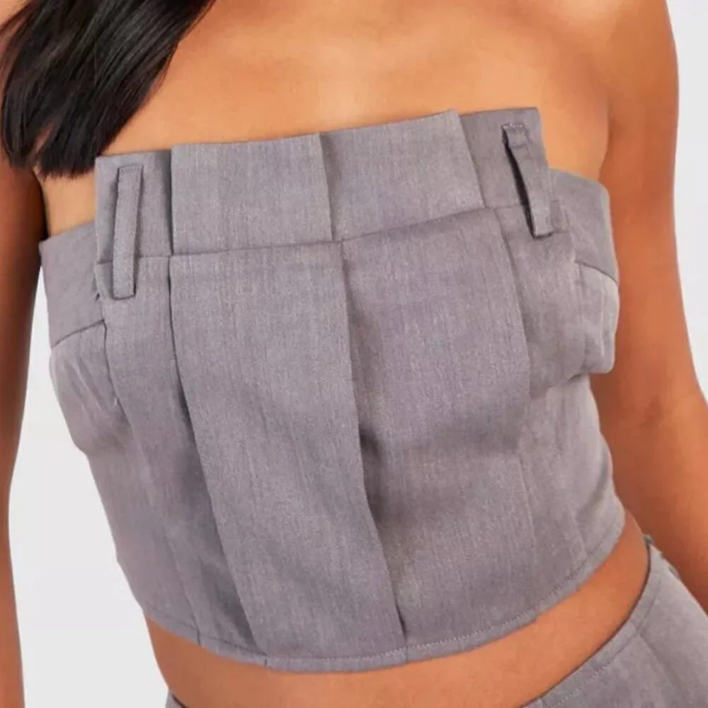 Boohoo Petite Tailored Bandeau - Size 8 - NWT - Picture 3 of 10